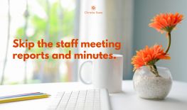 Skip the staff meeting reports and minutes.